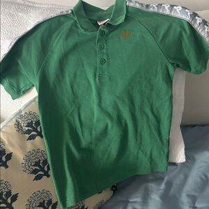 Kappa Kids Polo Shirt in Green with Gold Logo 10y